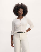 The Vintage Rib Cardigan | Bone