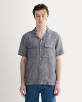 The Resort Shirt in Linen | Navy Chambray