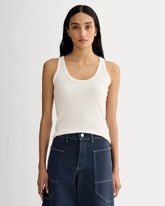 The Shimmy Scoop-Neck Tank | Bone