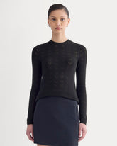 The Pointelle Crew in Ultrasoft Merino | Black