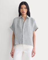 The Boxy Shirt in Linen | Agave Green