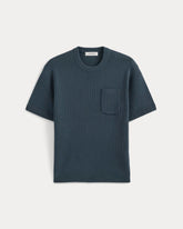 Textured Knit Tee | Midnight Navy