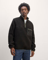 The Teddy Quarter-Zip Fleece | Black