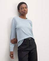 The Classic Crew in Cashmere | Sky Blue