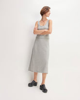 The Cozy-Stretch Skirt | Heathered Grey