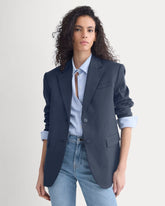 Tailored Drape Blazer | Navy
