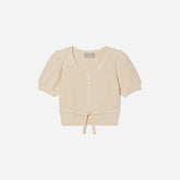 The Puff Sleeve Sweater Top | Parchment