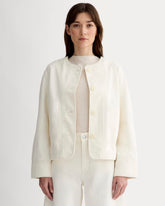 The Denim Barrel Jacket | Calico Ecru