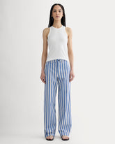 The Wide-Leg Chino | Dutch Blue / Natural