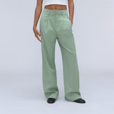 The Draper Pleated Pant in Buttersmooth | Lily Pad | 30" Inseam