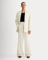 The Draper Pleated Pant in Buttersmooth | Heathered Oat | 30" Inseam