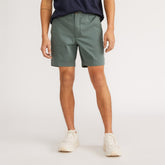 The Pull-On Performance Chino Short | Green Balsam