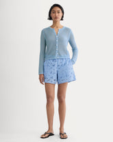 The Eyelet Pull-On Short | Sky Blue