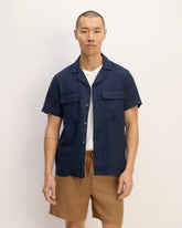 The Resort Shirt in Linen | Navy