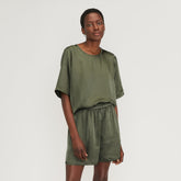 The Satin Relaxed Tee | Kalamata