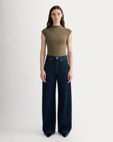 The Form Funnel-Neck Bodysuit | Deep Taupe