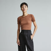 The Luxe Rib Crew | Toasted Coconut