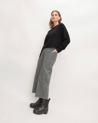 The Boxy Crew in Cashmere | Black
