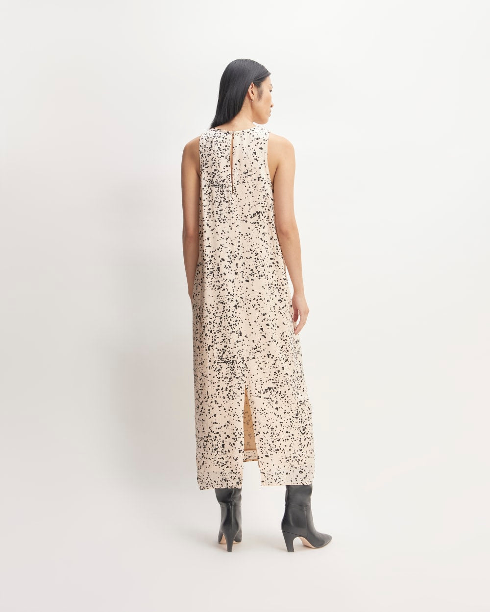 The Satin Racerback Slip Dress | Whisper Pink Moonsplatter