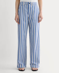 The Wide-Leg Chino | Dutch Blue / Natural