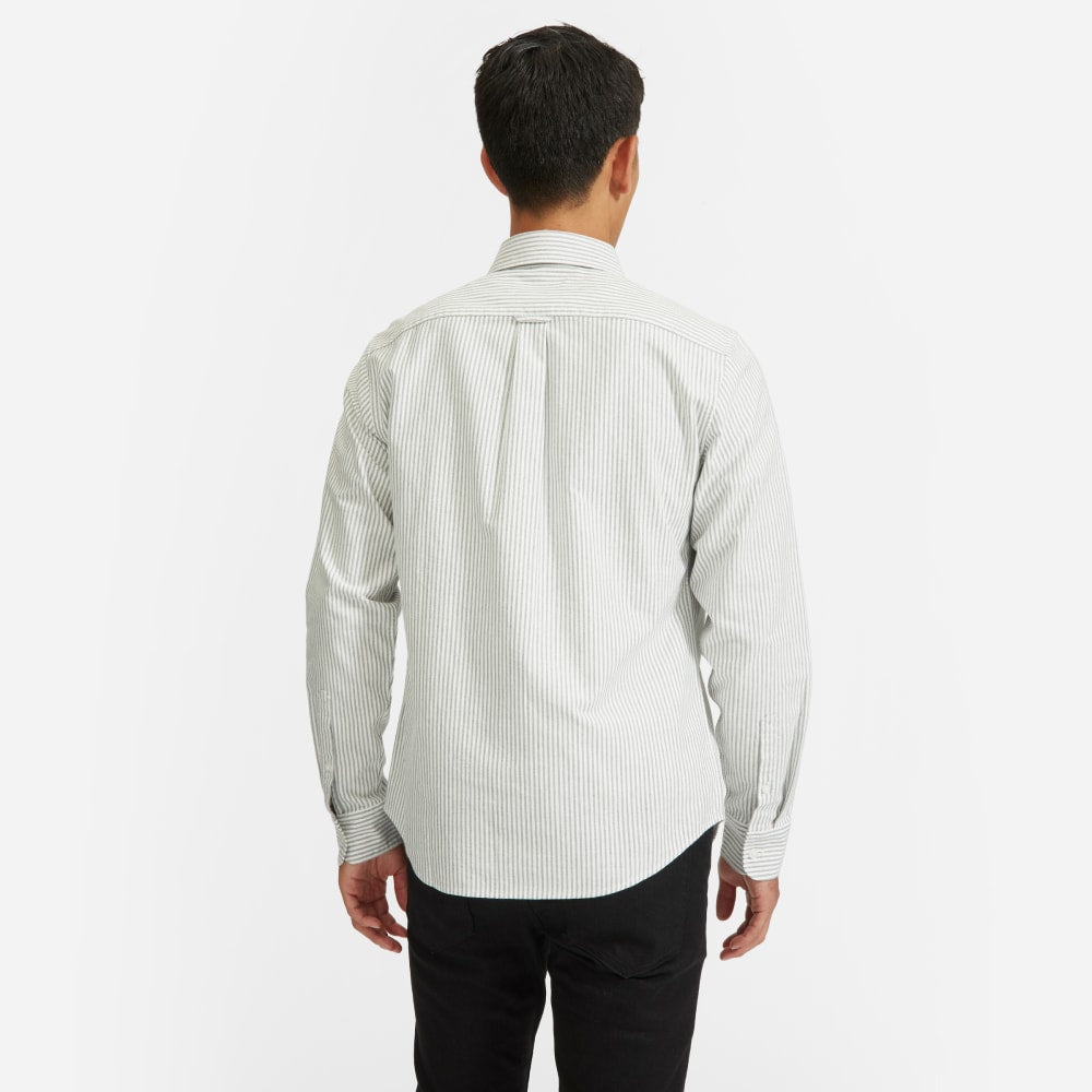 The Standard Fit Japanese Oxford Shirt | Uniform | White / Black Stripe | Standard