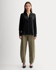 The Must-Have Shirt in Washable Silk | Black