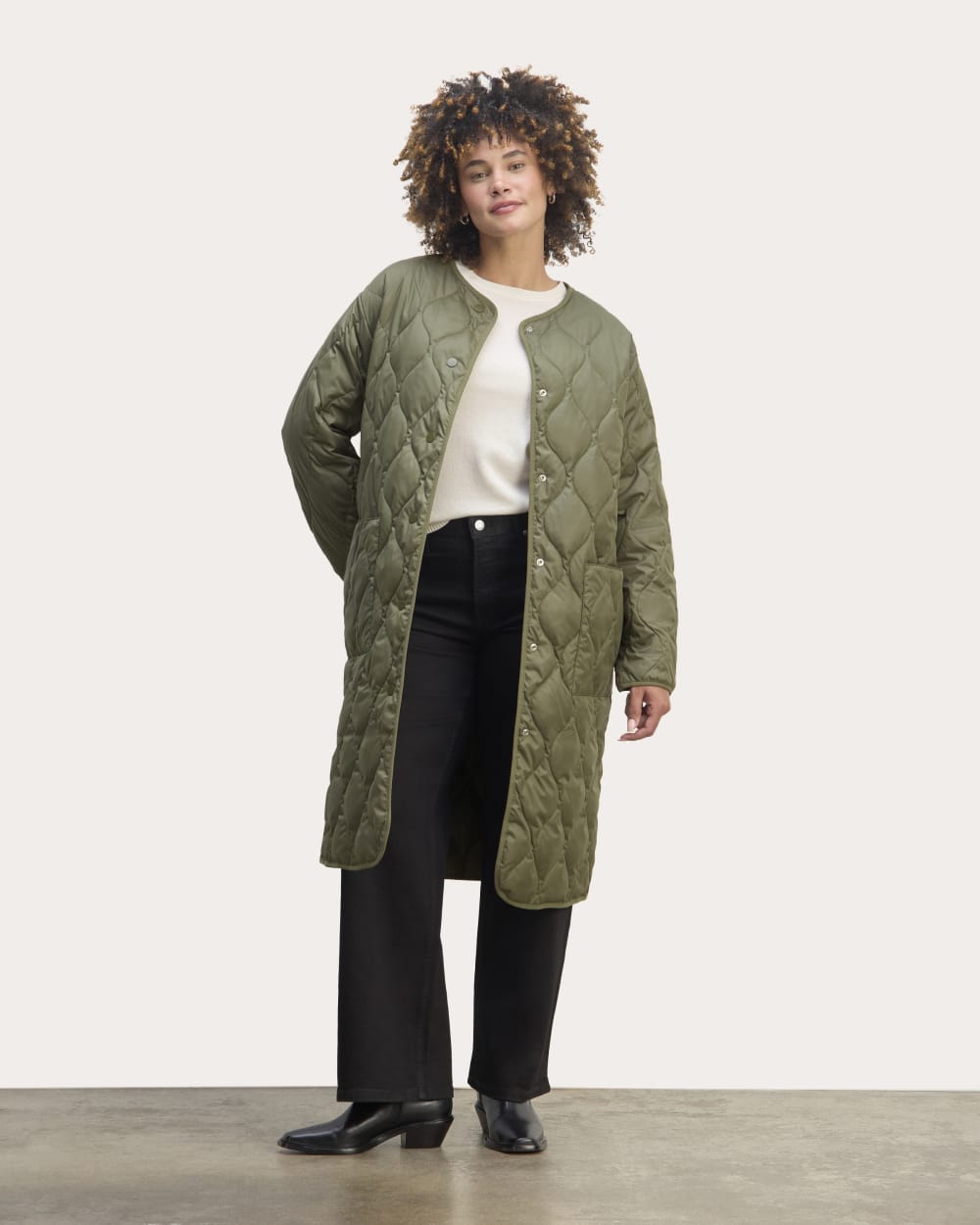 The Long Quilted Liner | Kalamata