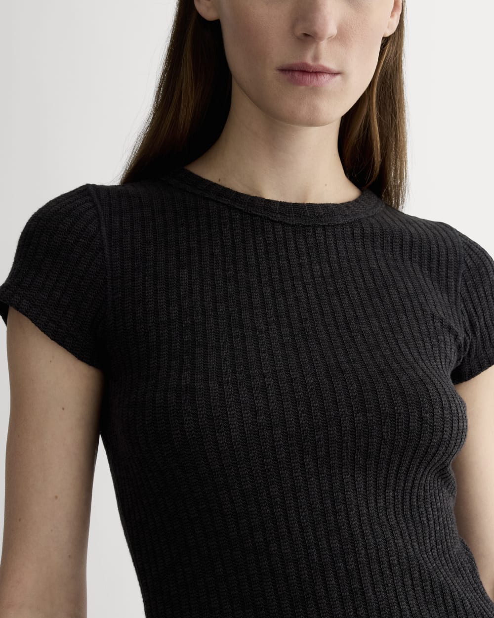 The Cozy Rib Tee | Black