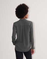 The Must-Have Shirt in Washable Silk | Graphite
