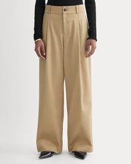 Wide-Leg Trouser in Buttersmooth | Ash Brown | 32" Inseam