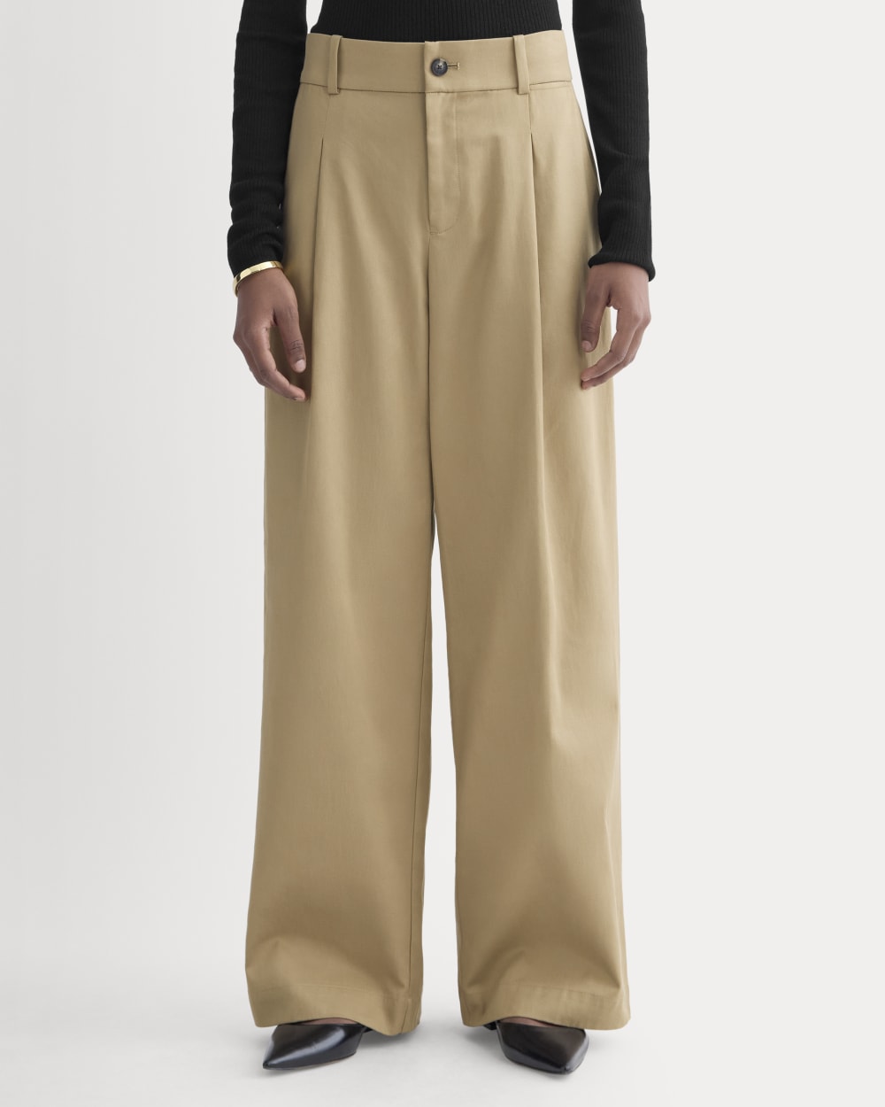Wide-Leg Trouser in Buttersmooth | Ash Brown | 30" Inseam