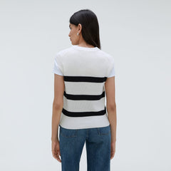 The Cotton Summer Sweater Tank |  Canvas / Black