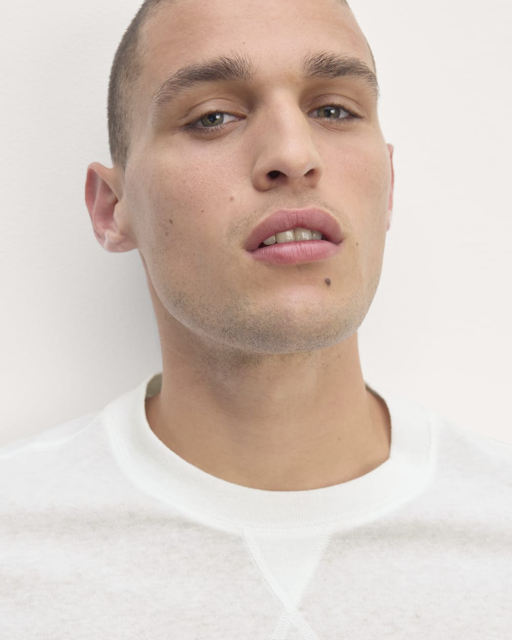 The Premium-Weight Relaxed Crew | White
