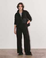 The ReNew Fleece Oversized Half-Zip | Black