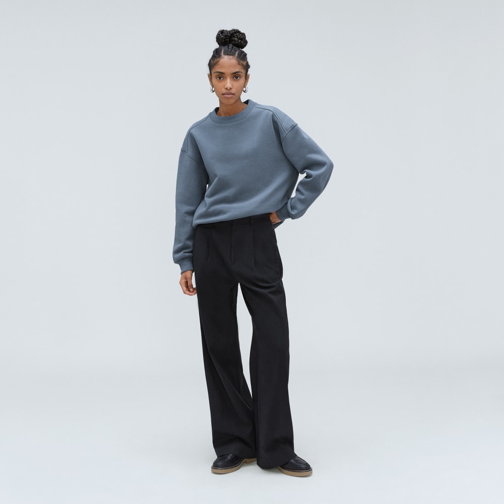 The Track Oversized Crew | Faded Blue