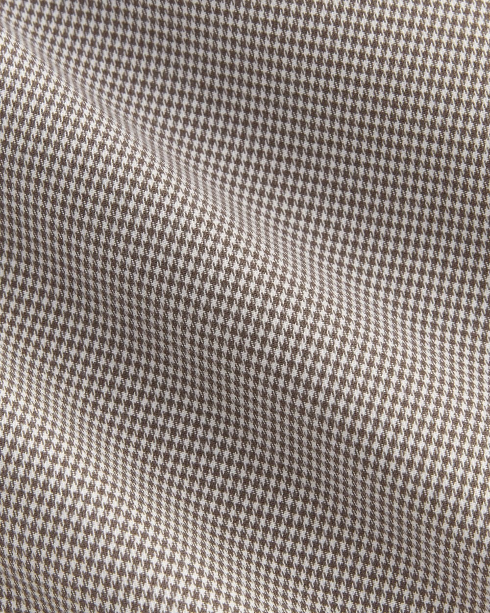 The Draper Pleated Pant in Buttersmooth | Deep Taupe Mini Gingham  | 32" Inseam
