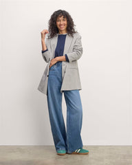 The Double-Breasted Blazer in Buttersmooth | Heather Steel