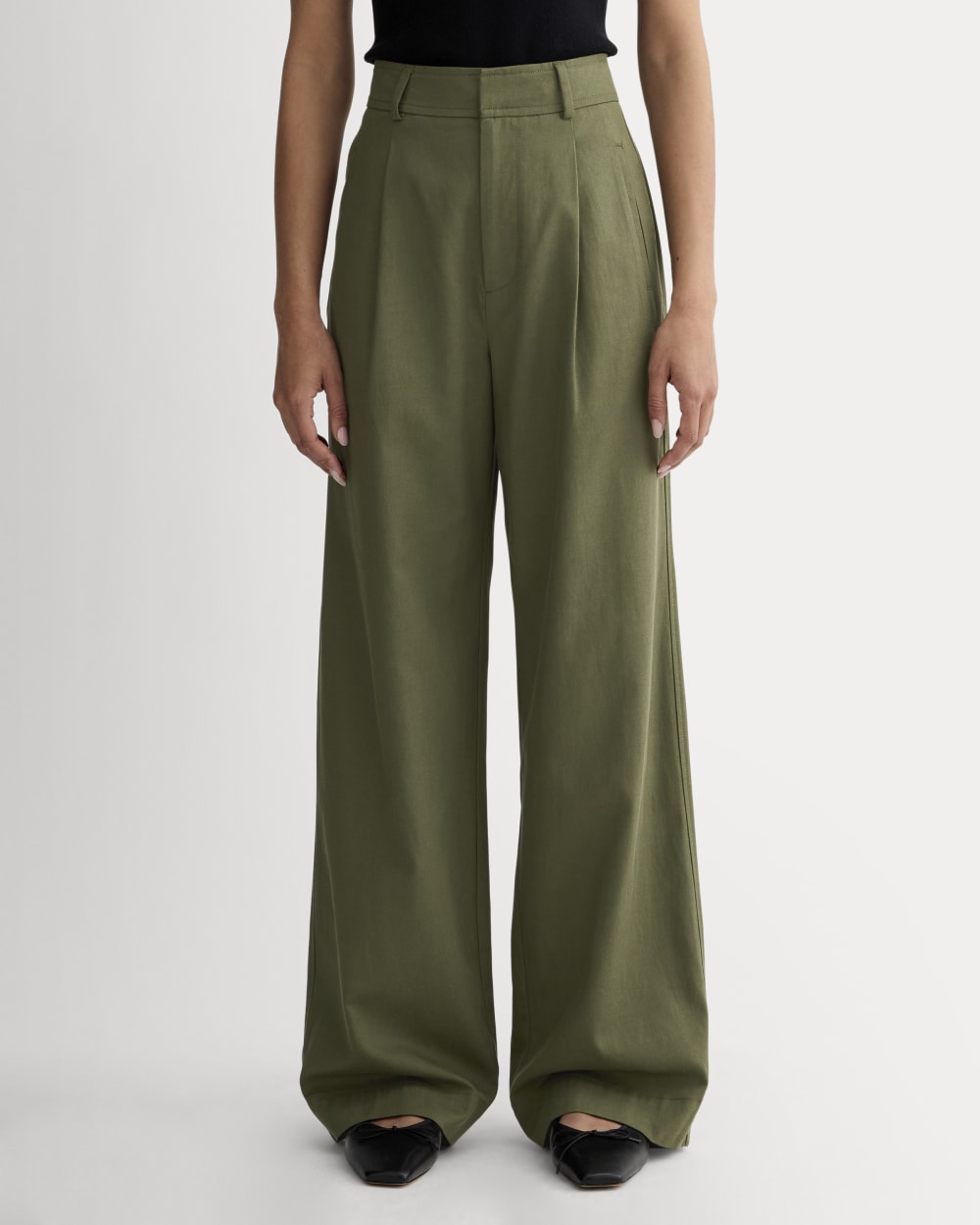 The Draper Pleated Pant in Buttersmooth | Kalamata | 32" Inseam