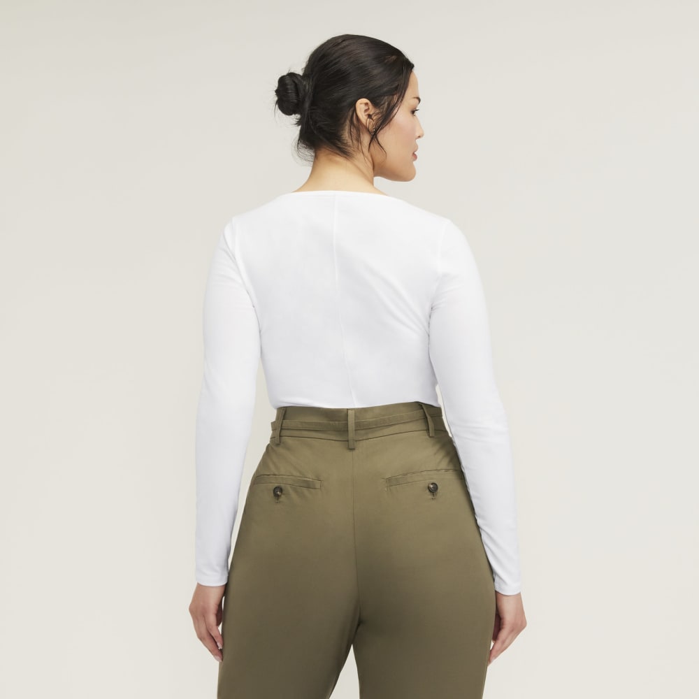 The Supima® Form Ballet Neck Tee | White