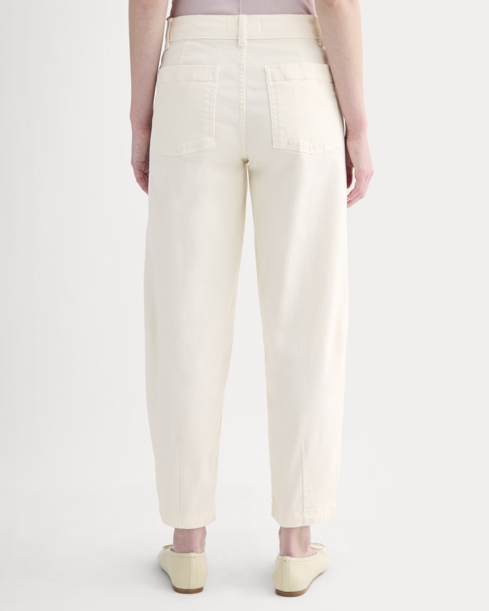 Twisted Seam Barrel Pant | Bone