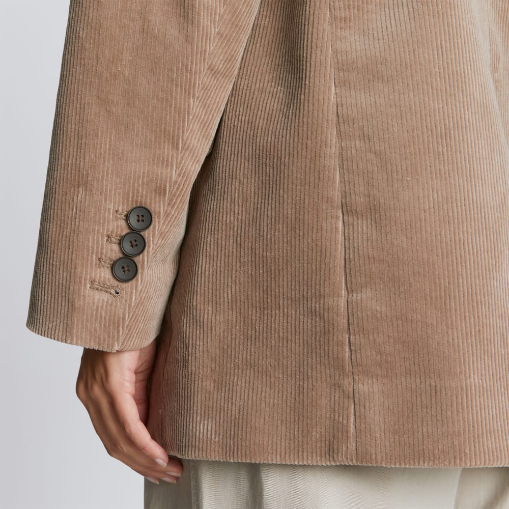 The Corduroy '80s Blazer | Taupe Grey
