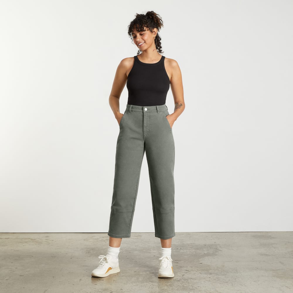 The Utility Barrel Pant | Pewter Green | Tall