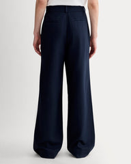 The Draper Pleated Pant in Buttersmooth | Navy | 32" Inseam