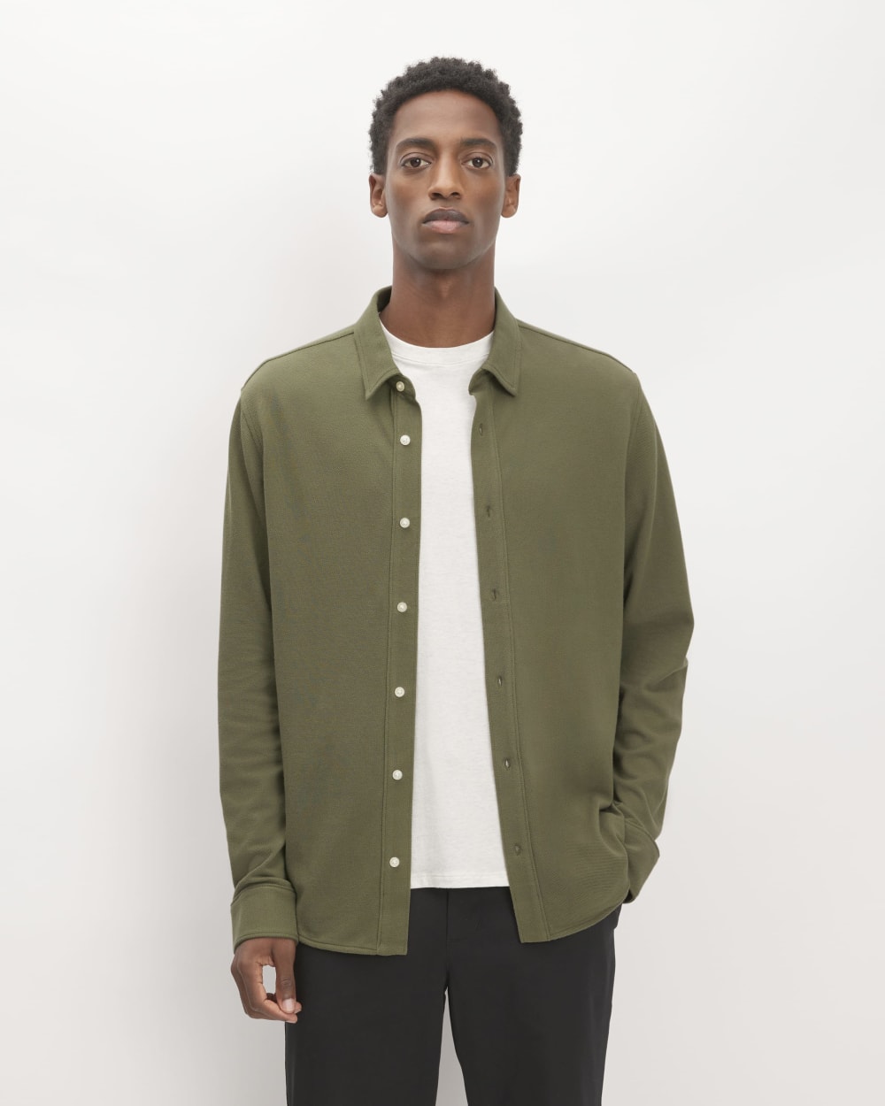 The Long-Sleeve Pique Shirt | Kalamata