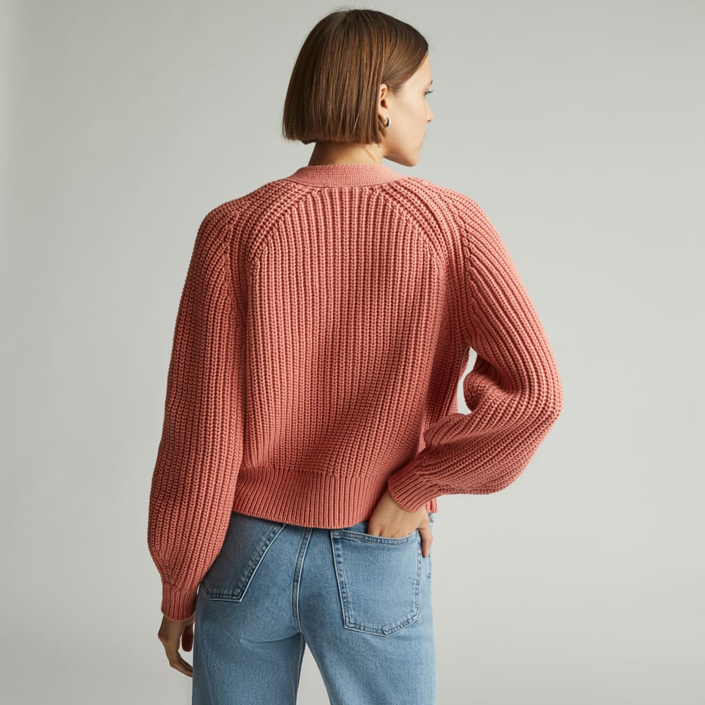 The Texture Cotton Cardigan | Light Rose