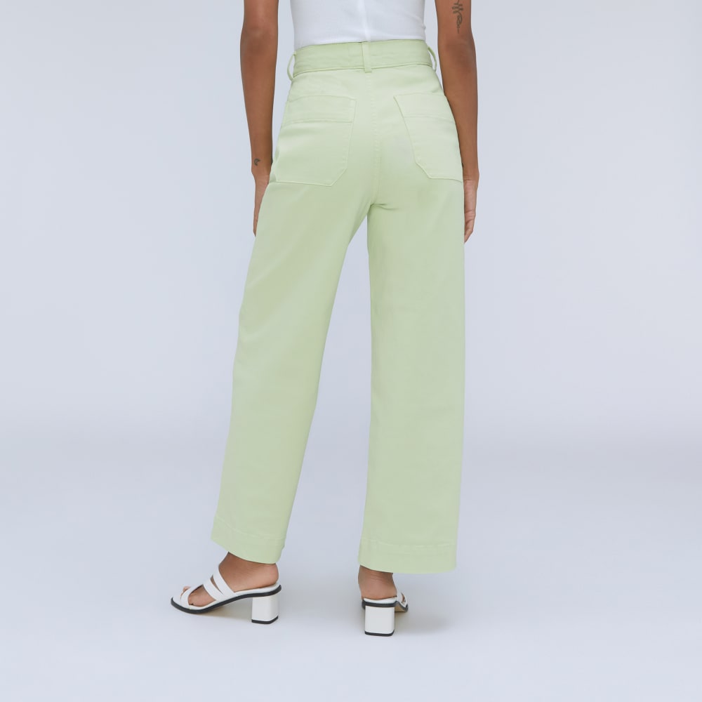 The Organic Wide-Leg Pant | Seafoam Green