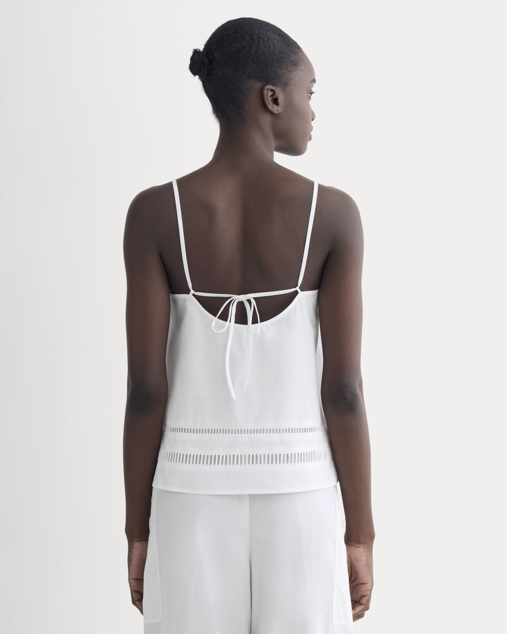 The Lace Trim Tank | White