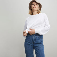 The Organic Cotton Long-Sleeve Tee | White