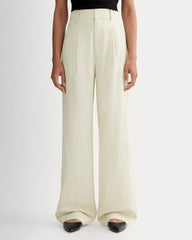 The Draper Pleated Pant in Buttersmooth | Heathered Oat | 32" Inseam