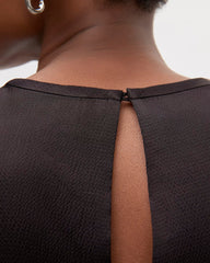The Satin Racerback Top | Black